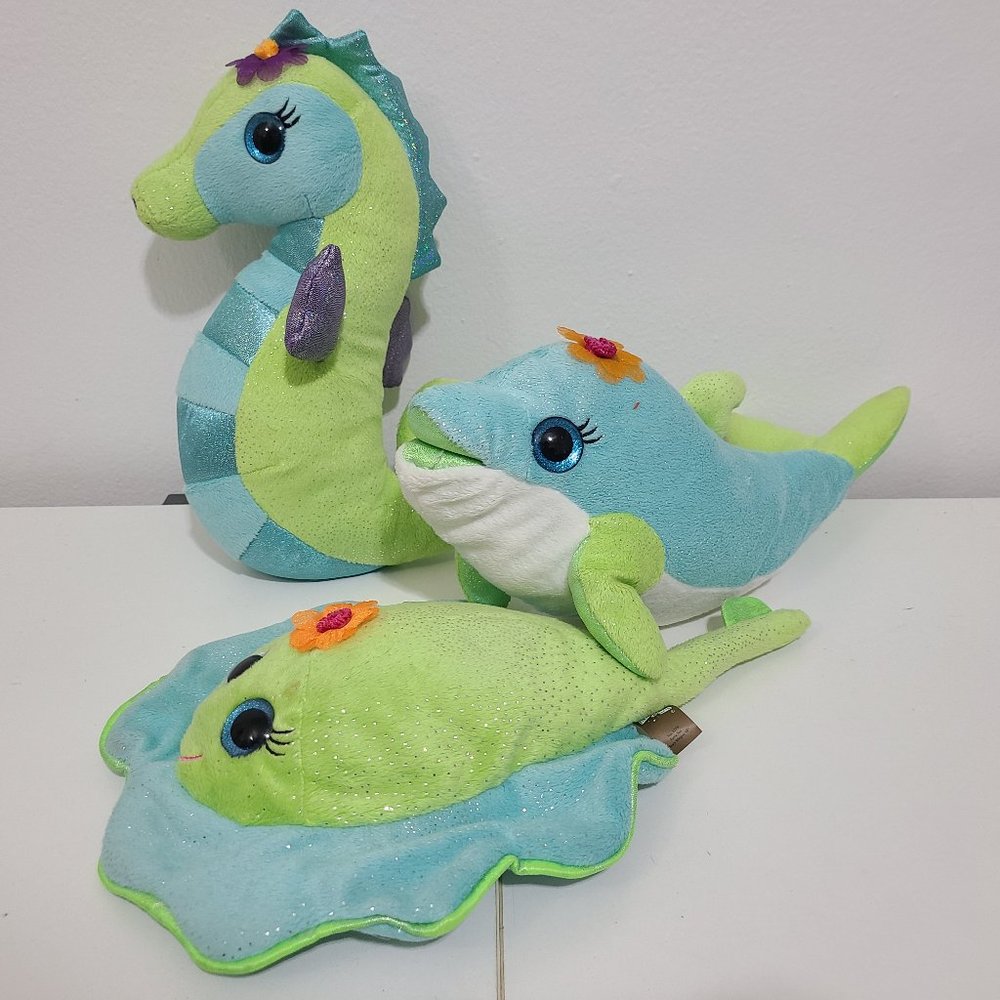 First & Main Kids Aquarium Sparkle Plush Toy Set